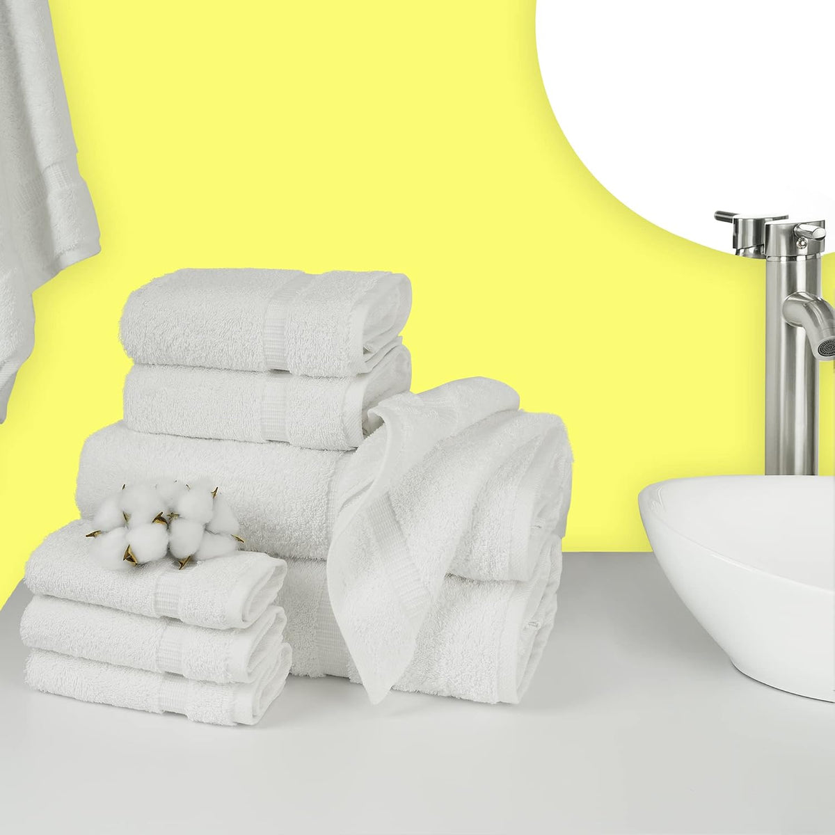 chakir turkish linens 100% cotton 8-piece towel set, main product view