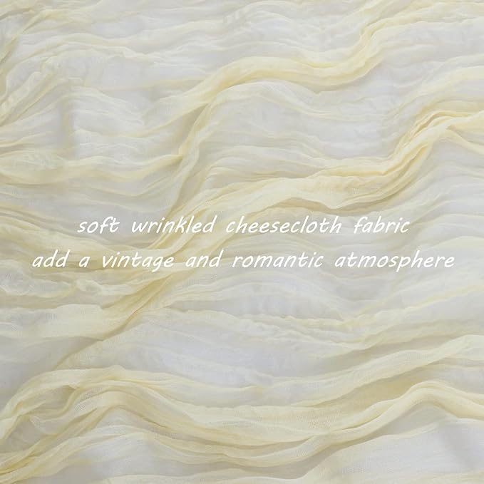 12 Pack 10Ft Cheesecloth Table Runner 35x120 Inch Boho Gauze Rustic Cheese - Image 3