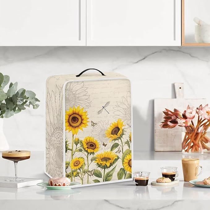 Mumeson Sunflower Coffee Maker Cover Dustproof Waterproof Fabric Small Kitchen - Image 2