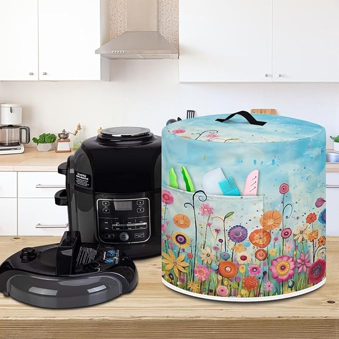 Air Fryer Cover Dust Cover, Colorful Floral - Image 3