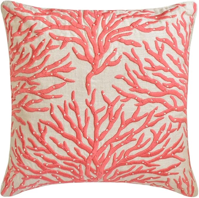 The HomeCentric King/Queen/Twin Coral, Peach & Pink Designer Full 68"x18" Bed - Image 5