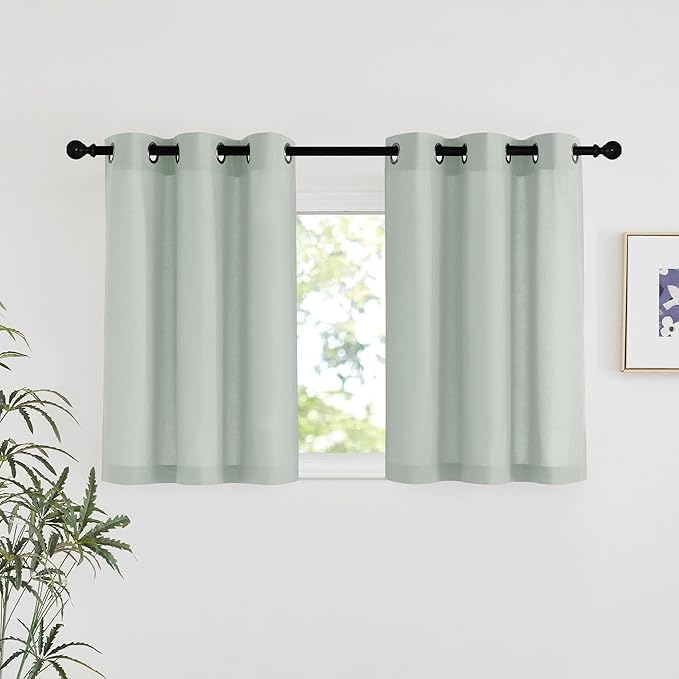 NICETOWN Linen 36 inch Curtains by NICETOWN