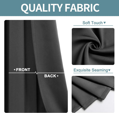 chrisdowa blackout curtains for bedroom and living room, close-up detail