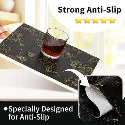Shelf Liners for Kitchen Cabinets 17.5in x 20FT Non Adhesive Drawer Liner Black - Image 2
