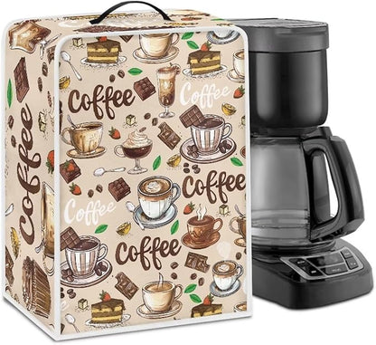 Coffee Maker Covers Coffee Print Dust Cover by Unknown