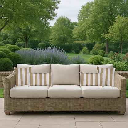 RSH DECOR: Sunbrella Square Throw Pillows Set of 4 | 24" x 24" | Water and - Image 3