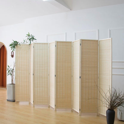 furnnylane 8 panel bamboo room divider - 5.6, main product view