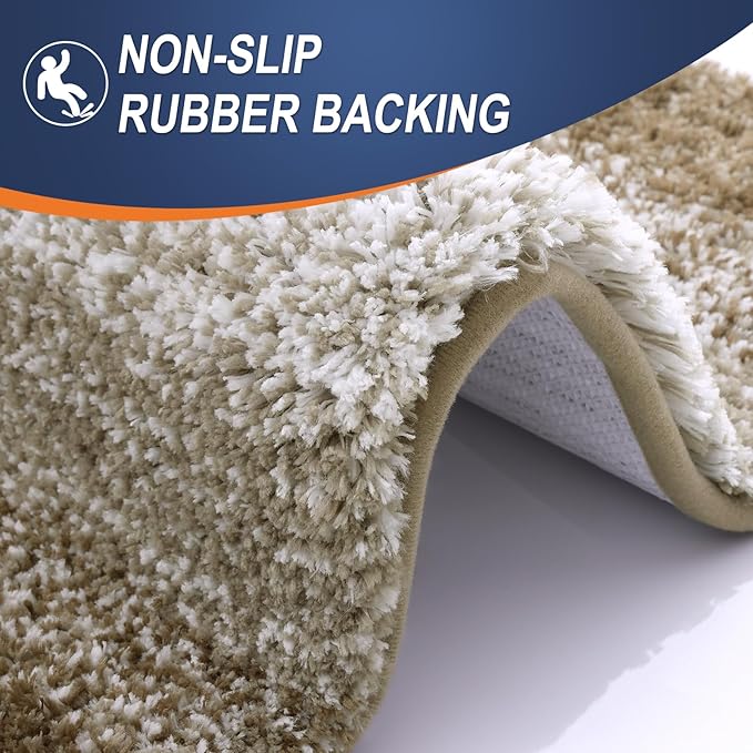 OLANLY Bathroom Runner Rugs 47x17, Extra Soft Absorbent Microfiber Bath Rugs - Image 4