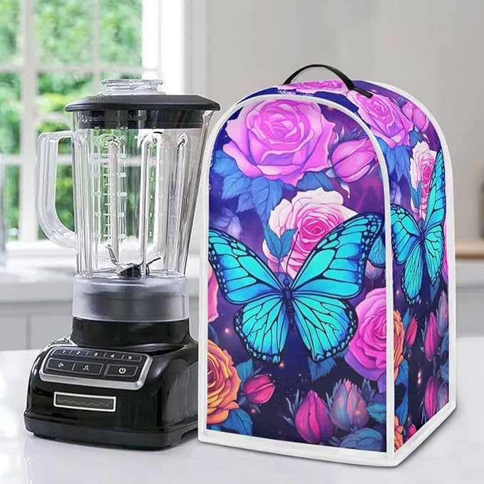 Rose Butterfly Kitchen Blender Dust Cover Anti Fingerprint Polyester Food - Image 4