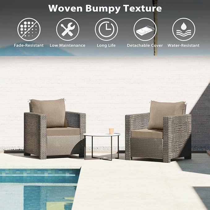Sundale Outdoor Olefin Deep Seat Cushion, Patio Chair Cushion and Pillow - Image 8