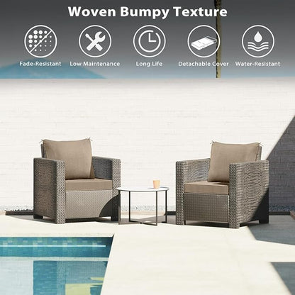 Sundale Outdoor Olefin Deep Seat Cushion, Patio Chair Cushion and Pillow - Image 8