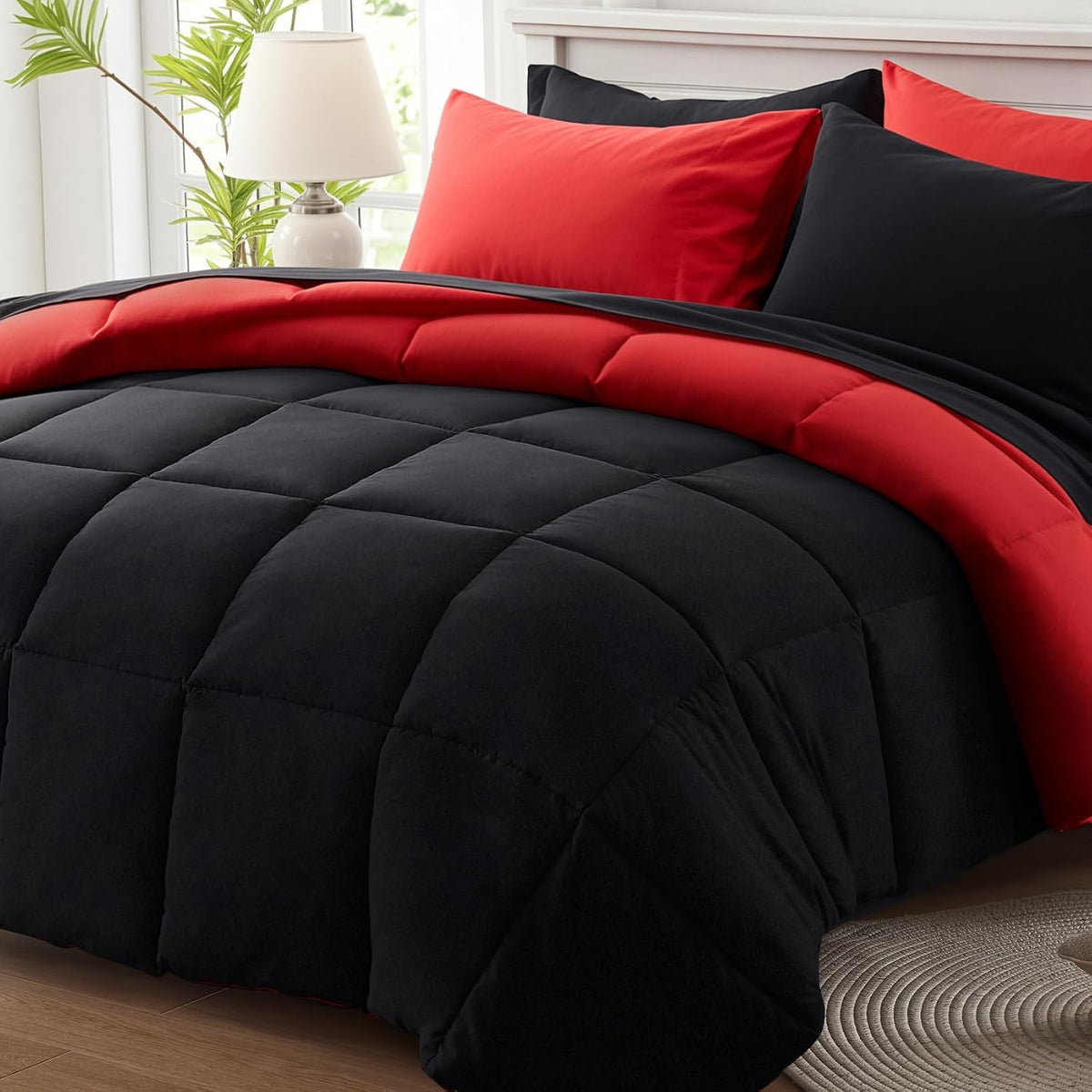 anluoer full size comforter sets 7 pieces, bed, main product view