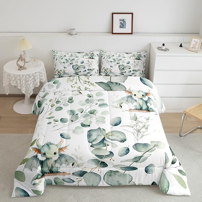 Erosebridal Boys Magic Animal Full Size Comforter Set Cute Dragon Bedding Set - Image 2