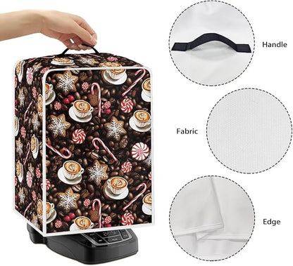 Coffee Maker Cover Christmas Coffee Machine Dust Cover Washable Folding Xmas - Image 5