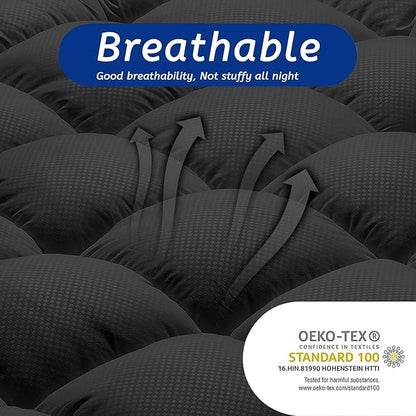 Full Size Mattress Topper for Back Pain, Cooling Extra Thick Mattress Pad Cover - Image 4
