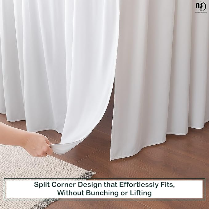 Ruffled Bed Skirt with Split Corners - Image 3