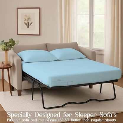 Sleeper Sofa 4 Piece Bed Sheet Set Premium Quality 100% Cotton 500 Thread Count - Image 3