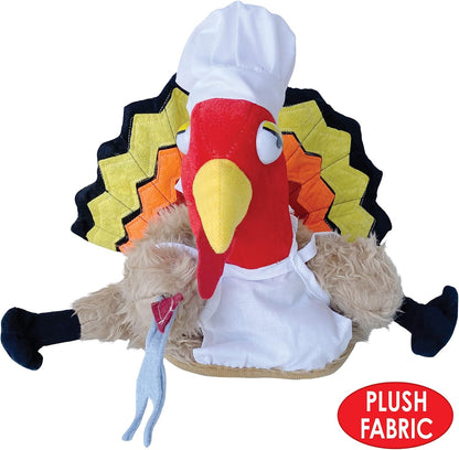 Beistle Unisex Plush Chef Turkey Hats, 2 Pieces – Thanksgiving Dinner Party Supplies, Holiday Themed Novelty Headwear, Halloween Dress-Up Costume Caps, Photo Booth Props