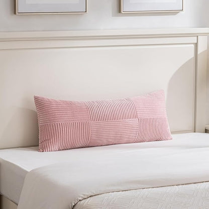 Fancy Homi Set of 2 Blush Pink Boho Long Lumbar Body Decorative Throw Pillow - Image 6