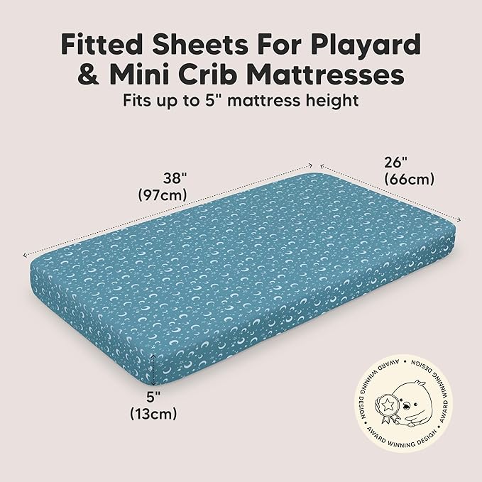 2-Pack Mini Crib Sheets Fitted - Image 3