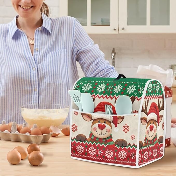 Christmas Stand Mixer Cover 6-8 Quart Kitchen Mixer Cover Washable Food - Image 2