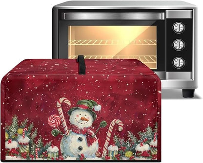 Microwave Oven Dust Cover, Christmas Snowman Heat-Resistant Waterproof - Image 2