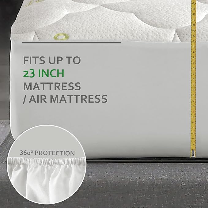Air Mattress Cover Twin Size, Thick Viscose Made from Bamboo Quilted Mattress - Image 3