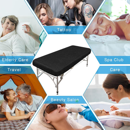 mixweer 30 pcs oilproof and waterproof massage table showing dimensions