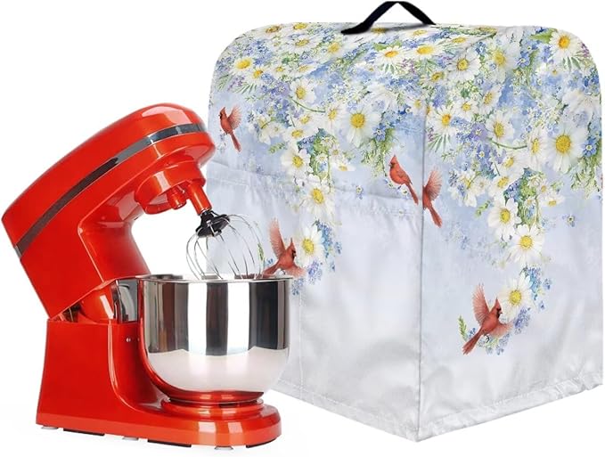 Cardinal Bird with Flower Mixer Dust Covers 6-8 Quart Stand Mixer Covers - Image 3