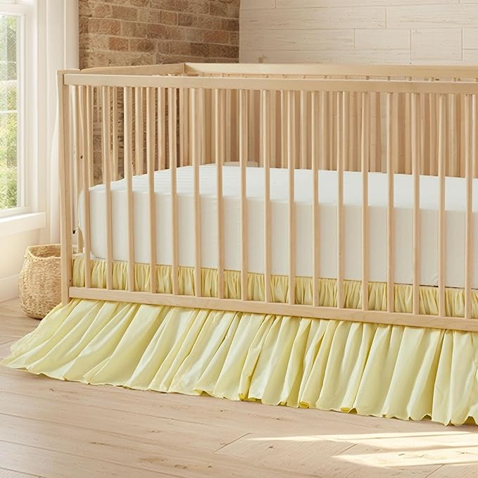 Brandream Gathered Crib Skirt, Baby Boy, Baby Girl, Gender Neutral Crib Skirt by Brandream