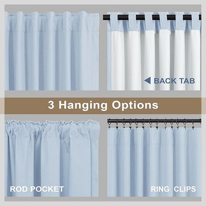 Light Blue Curtains 84 Inch Length - Image 5