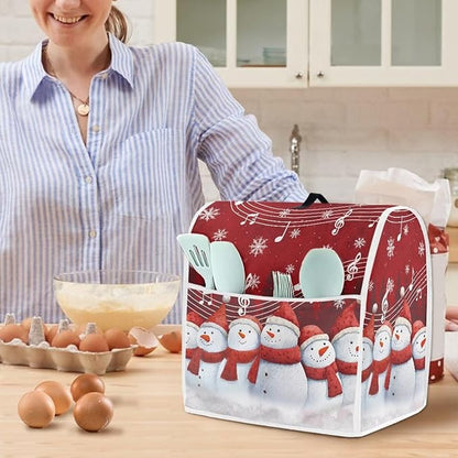 Christmas Stand Mixer Cover 6-8 Quart Kitchen Mixer Cover Snowman Food - Image 2