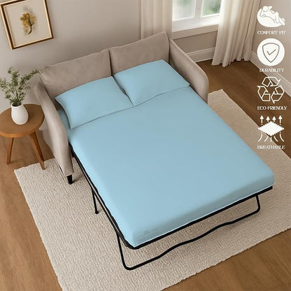 Sleeper Sofa 4 Piece Bed Sheet Set Premium Quality 100% Cotton 500 Thread Count - Image 5