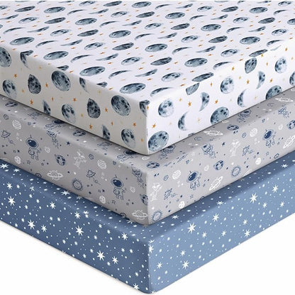 Baby Crib Sheets for Boys Girls, Breathable Soft Microfiber Baby Sheet Grey & by Unnivoll