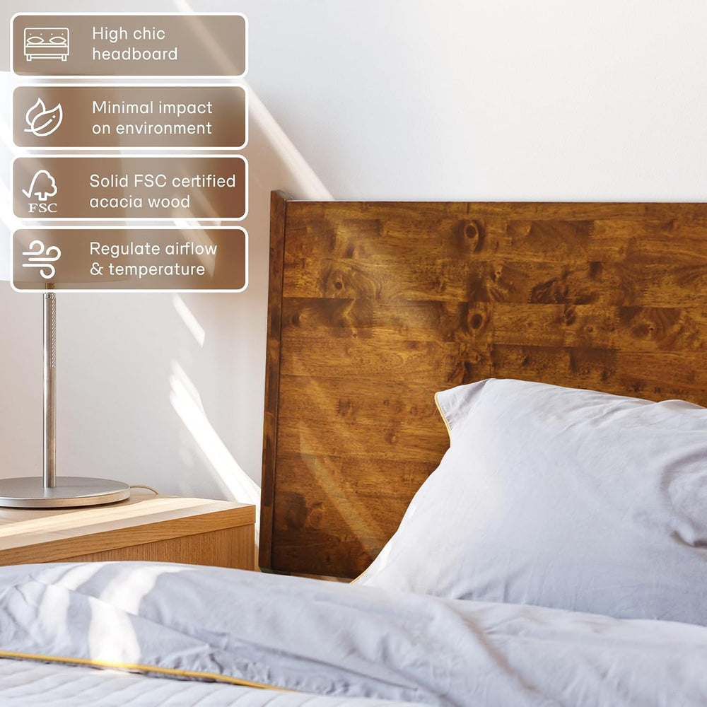 Acacia Haven King Size Bed Frame and Headboard, King Size Platform Bed Frame ...