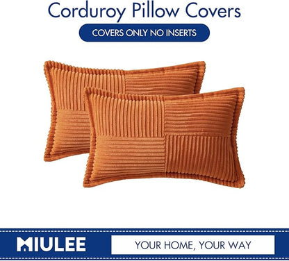MIULEE Orange Decorative Lumbar Throw Pillow Covers - Image 6