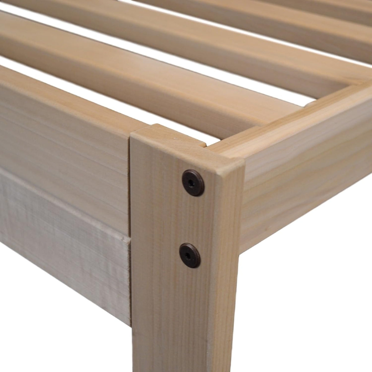 kd frames charleston platform bed - twin bed showing dimensions