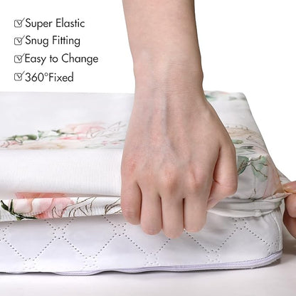 Gllquen Baby Bassinet Sheets 4 Pack, Breathable Cozy Fitted Mattress Sheet - Image 7