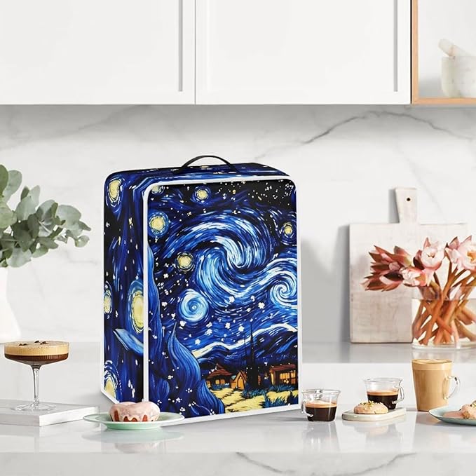 Starry Night Print Coffee Maker Cover – Dust Protection Stain Resistant - Image 3