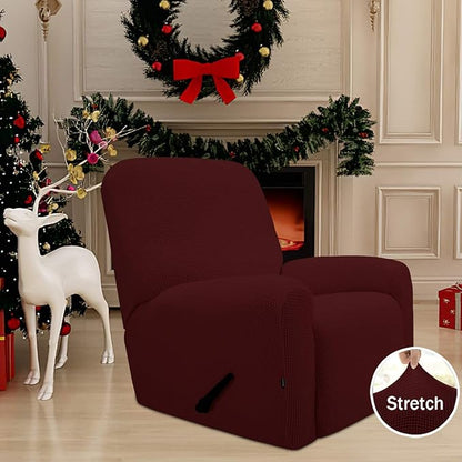 Easy-Going Recliner Stretch Sofa Slipcover Sofa Cover 4-Pieces Furniture - Image 2