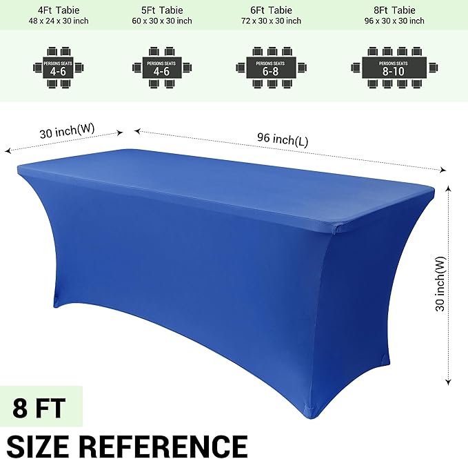 Obstal 8Ft Stretch Spandex Table Cover - Image 4