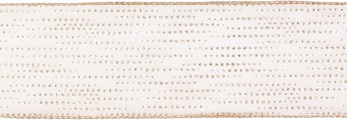 MEEDEE Rose Gold Sheer Glitter Wired Ribbon 2.5 Inch Horizontal Stripes Polka - Image 8