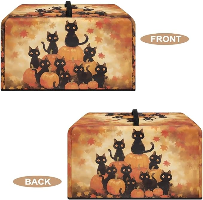 Microwave Oven Dust Cover, Thanksgiving Cat Heat-Resistant Waterproof Microwave - Image 5