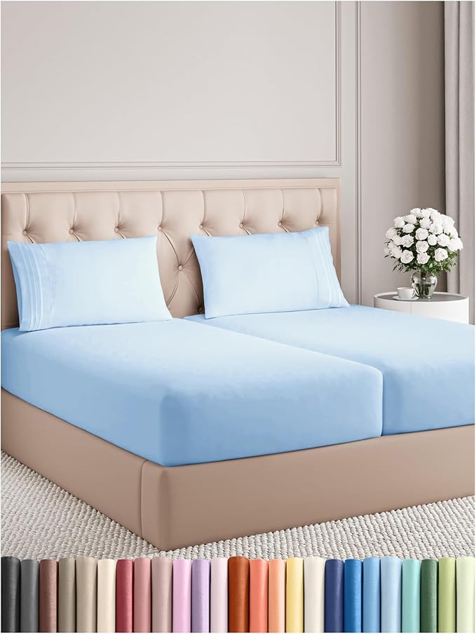 Split King Size 5 Piece Sheet Set by CGKUnlimited
