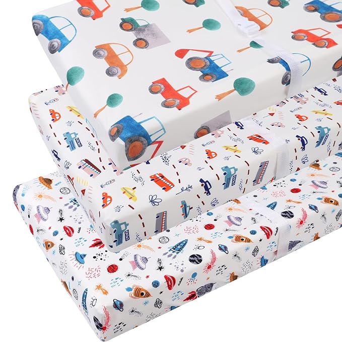Changing Pad Cover Set 3 Pack Jersey Knit Ultra Soft by Tontukatu