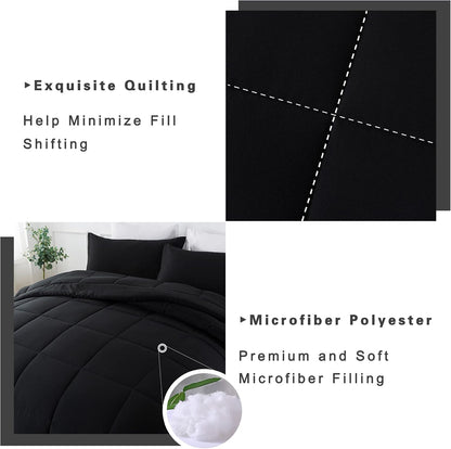 downcool king size comforter set -all season bedding, side view