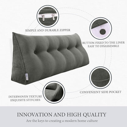 14 lbs Thickened King Wedge Pillow Headboard Body Positioner Triangular Reading - Image 3