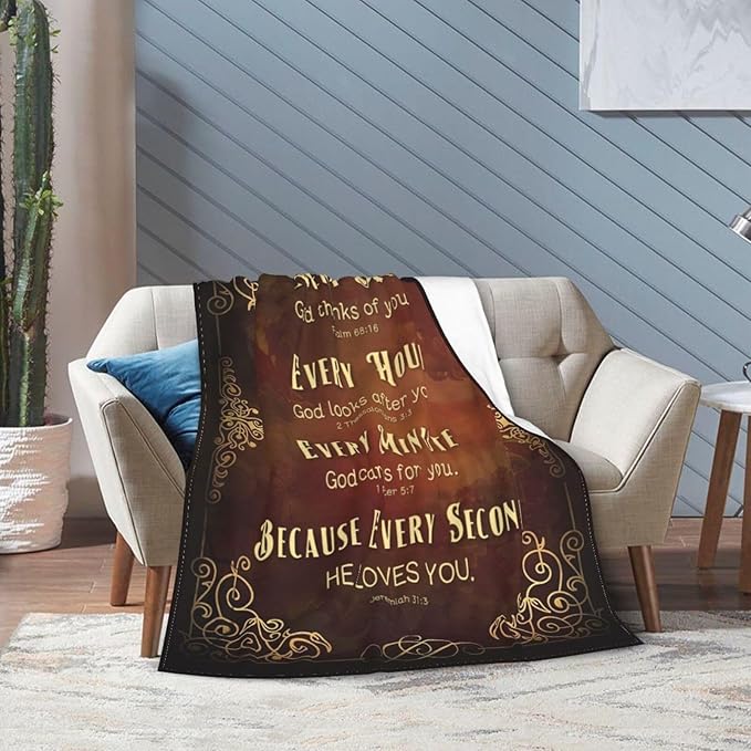 Christian Blanket Religious Throw Blanket Bible verse Quotes Flannel Stuff - Image 7
