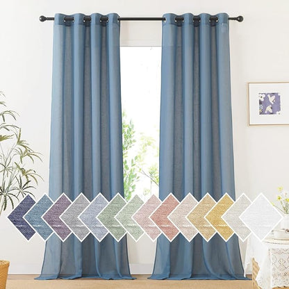 NICETOWN Flax Linen Sheer Curtains by NICETOWN