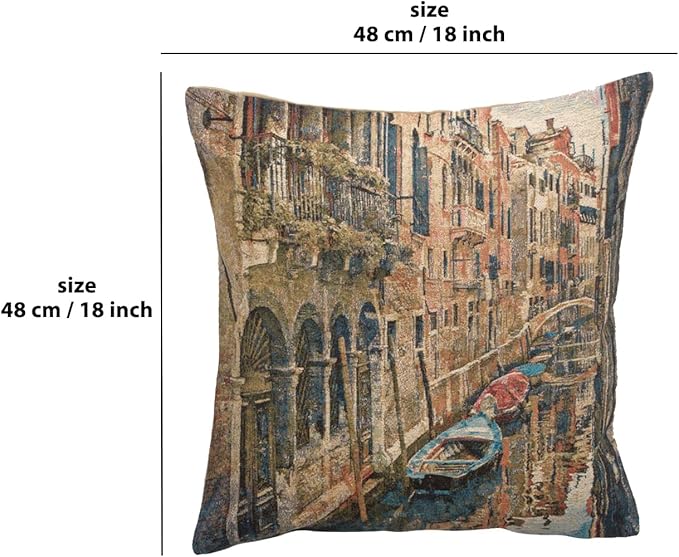 Charlotte Home Furnishings Decorative Throw Pillow Cover 18x18 – European Woven - Image 2
